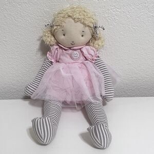 Bunnies By The Bay Elsie Plush Doll Blonde Hair Pretty Inside First Baby Doll